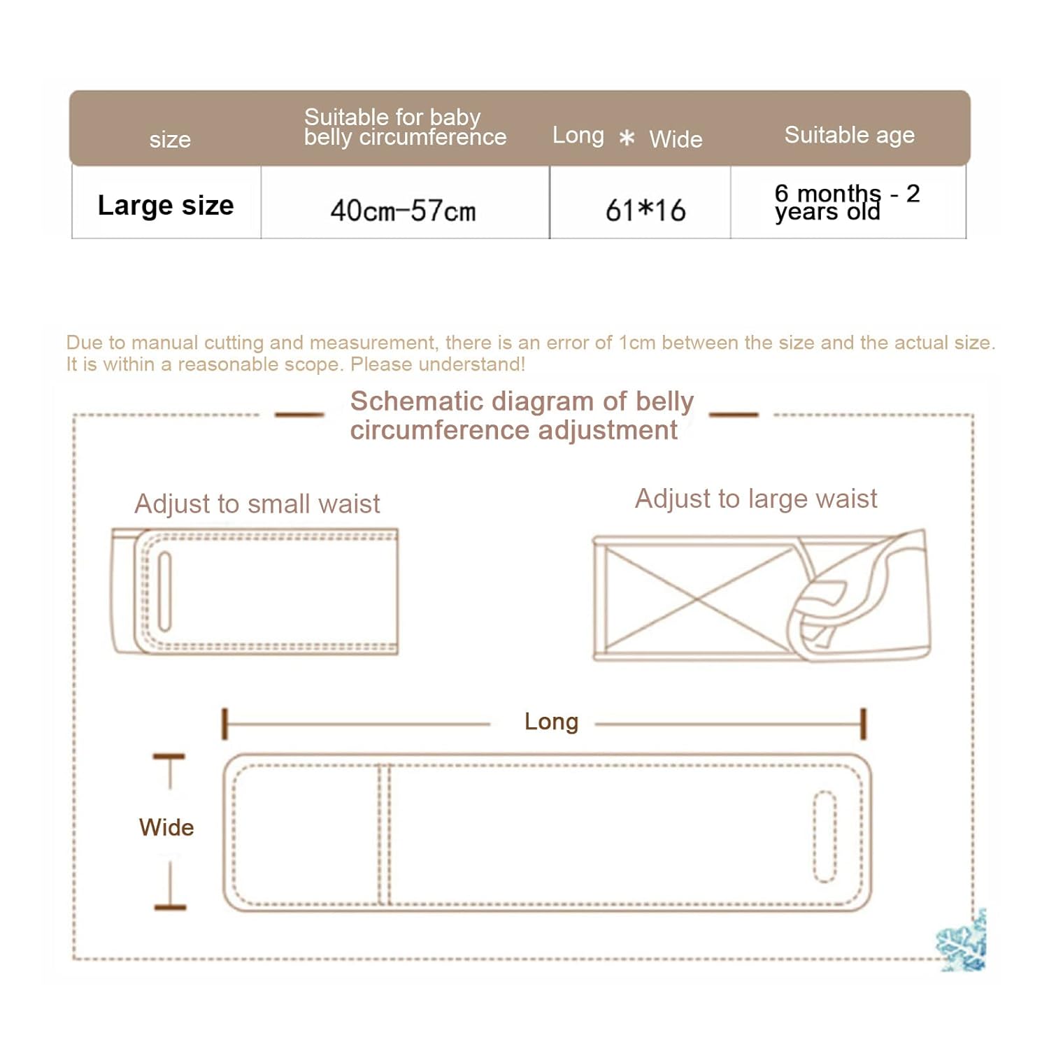 Hztyyier Cartoon Cotton Baby Infant Umbilical Cord Belly Band Baby Keep Warm Navel Belt for Toddler's Abdomen Warming and Anti-kick Care (L) - Image 4